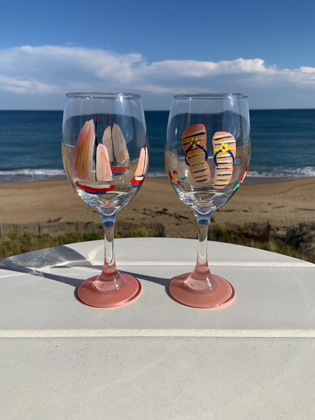 wine glass set Personalized Wine Glasses, Set of 4
